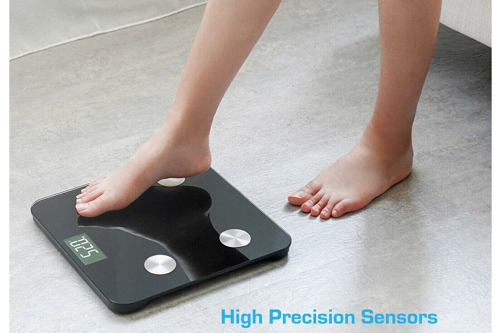 Bilancia in VETRO Pesapersone Digitale Bluetooth Elettronica Portata 180 Kg B24