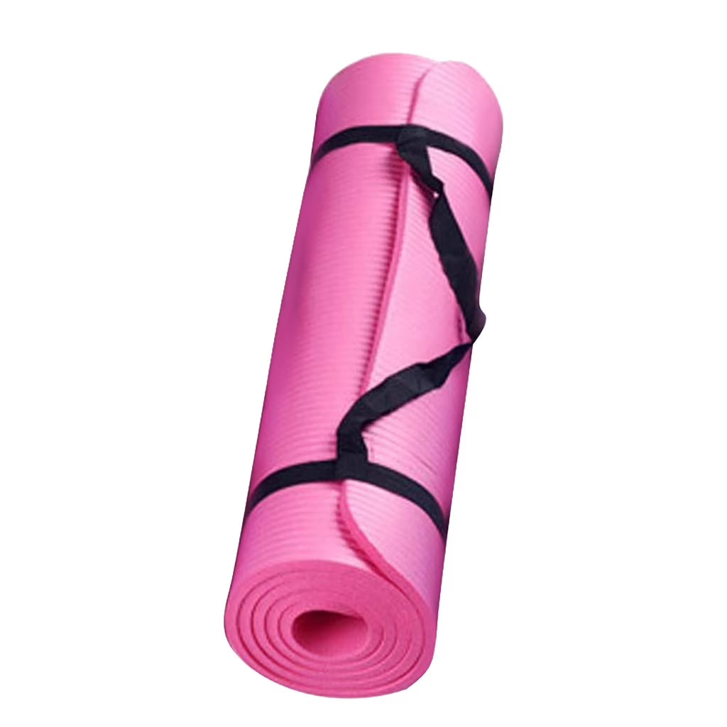 Small Yoga Mat 15 Mm Thick Anti-Skid Sports Fitness Mat Non-Slip Yoga Mat for Home Gym Yoga Exercises Pilates Workout Daily Use with Anti-Slip Surface and Eco Friendly, Pink , 1Pcs