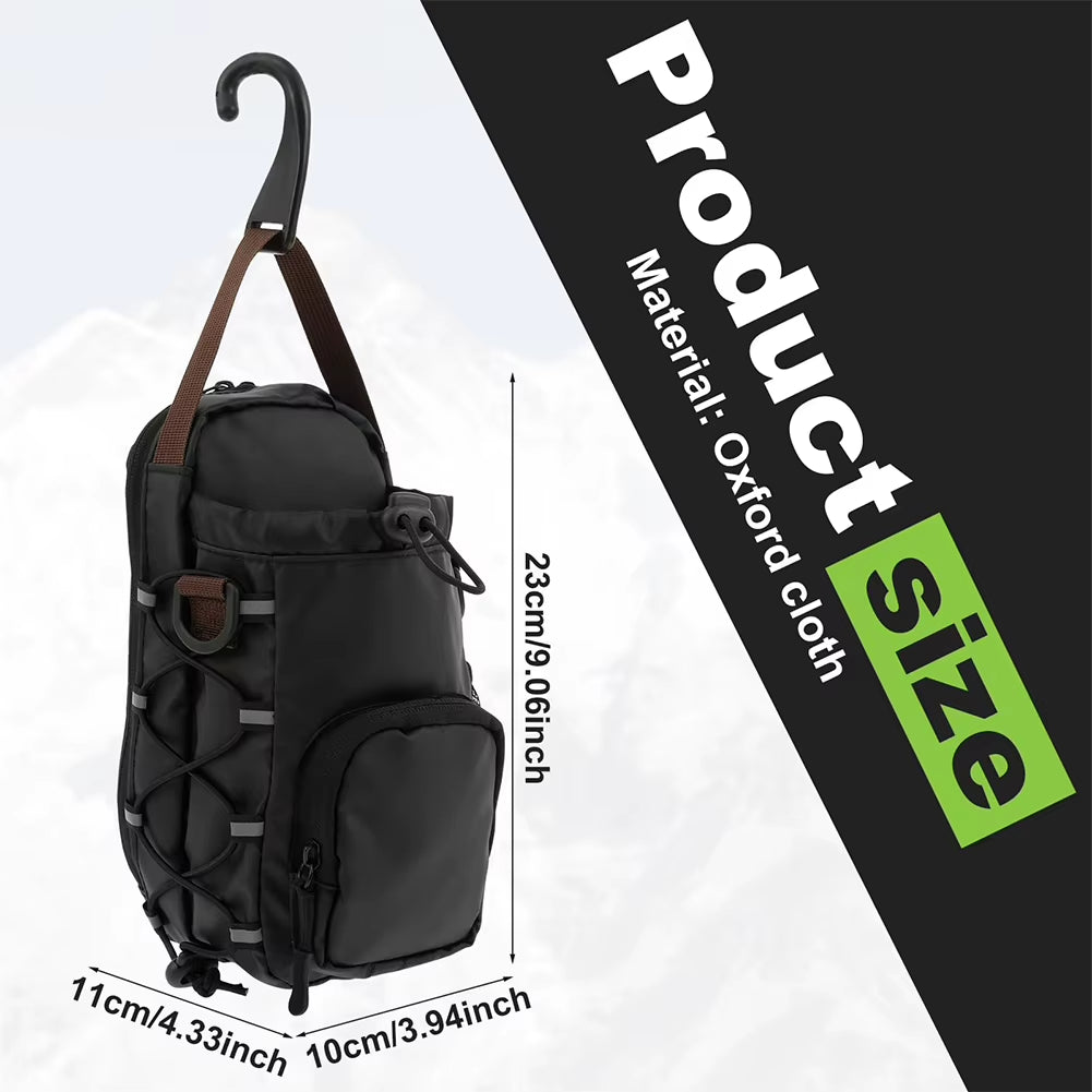 Magnetic Gym Sling Bag with Water Bottle Holder Gym Crossbody Bag Gym Chest Pouch for Travel Sports Work Fitness