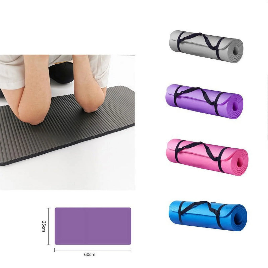 Small Yoga Mat 15 Mm Thick Anti-Skid Sports Fitness Mat Non-Slip Yoga Mat for Home Gym Yoga Exercises Pilates Workout Daily Use with Anti-Slip Surface and Eco Friendly, Pink , 1Pcs